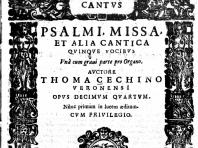 Tomaso Cecchino: Psalmi, missa et alia cantica (1619.) - Dvigrad festival